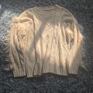 Fringe knit sweater. NWOT